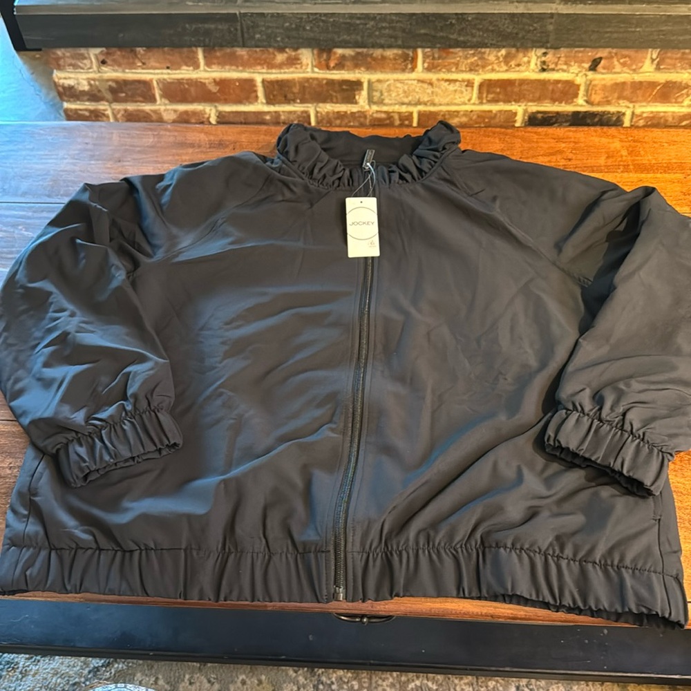 Jockey women’s woven black bomber coat